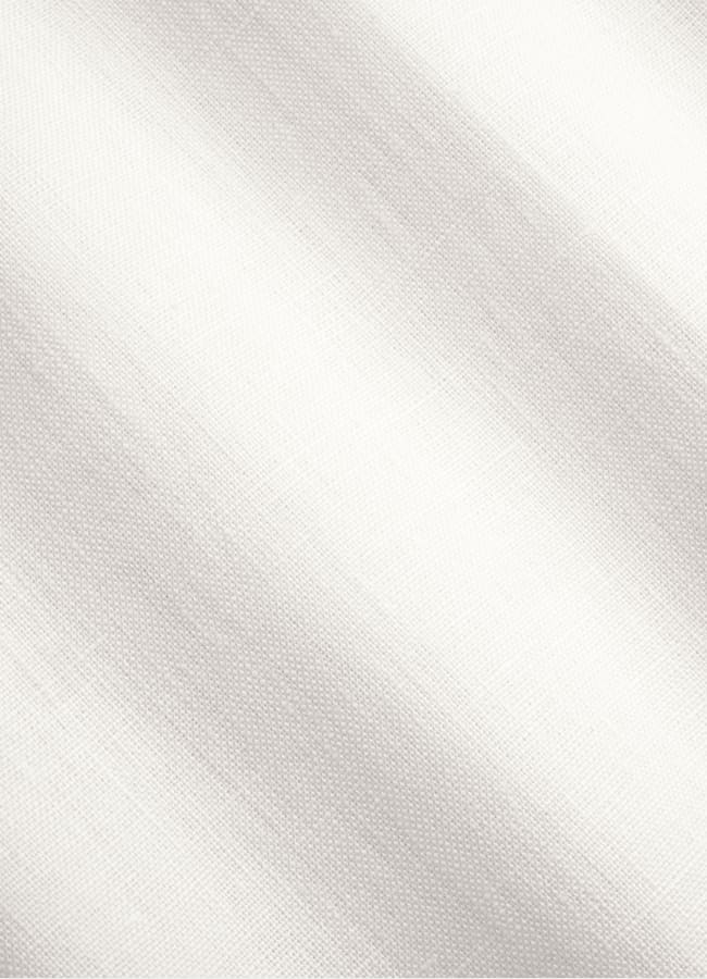 SUITSUPPLY Summer Pure Linen by Di Sondrio, Italy Off-White Wide Leg Straight Trousers