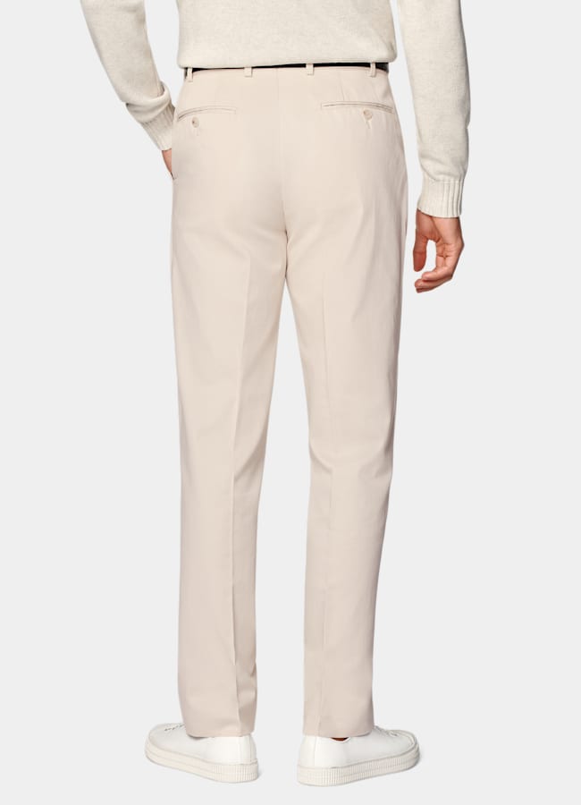 SUITSUPPLY Summer Pure Cotton by Di Sondrio, Italy Sand Straight Leg Chinos