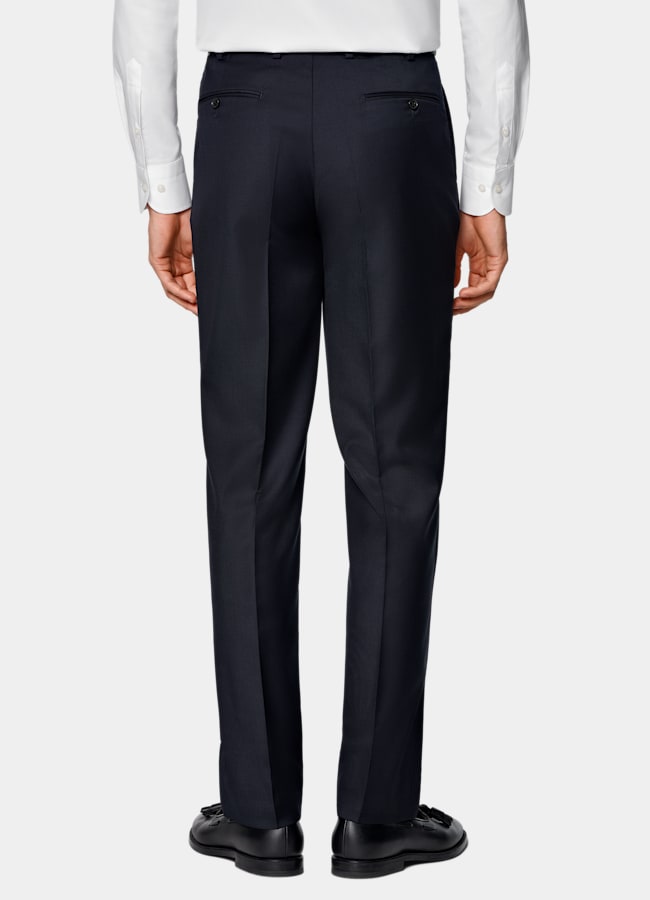 SUITSUPPLY All Season Pura lana de Reda, Italia Pantalones de traje Perennial azul marino Slim Leg Straight