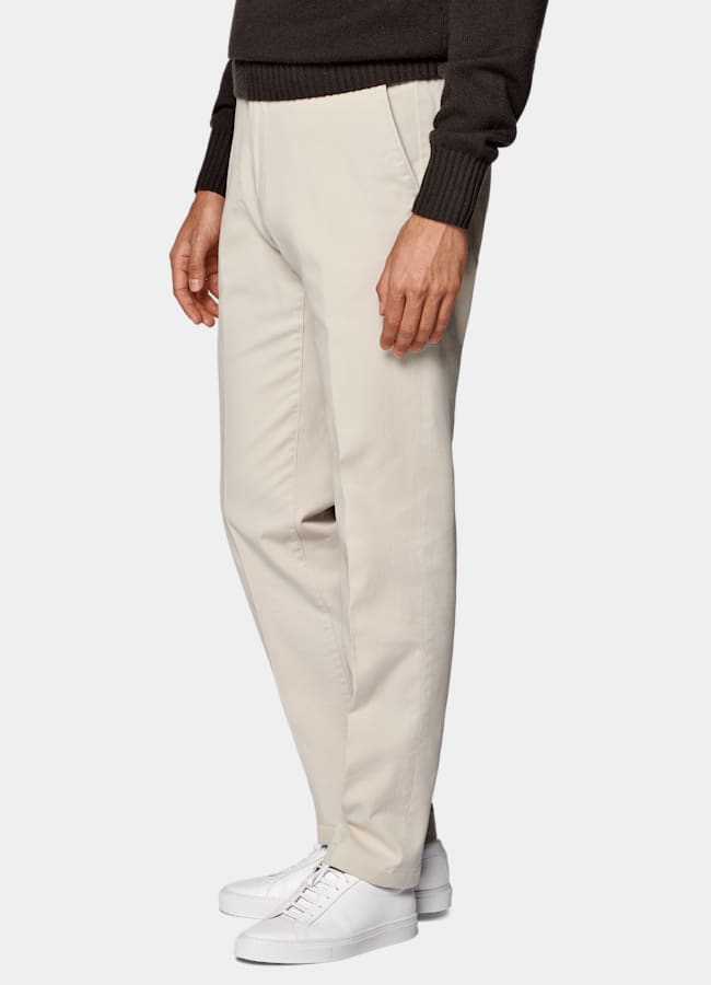 SUITSUPPLY All season Coton stretch par Cervotessile, Italie Chino Slim Leg Straight sable