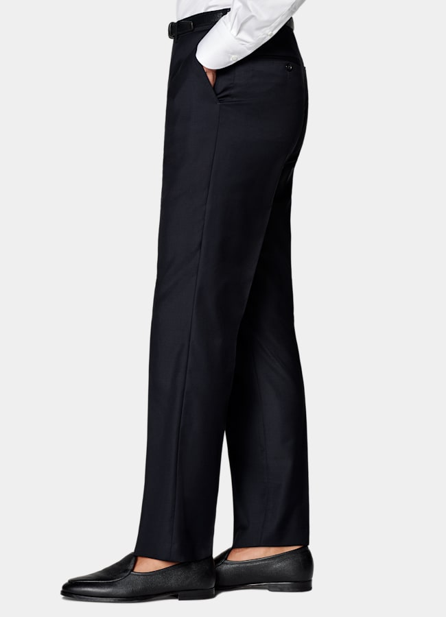 SUITSUPPLY All Season Pure S110's Wool by Vitale Barberis Canonico, Italy Navy Slim Leg Straight Suit Pants