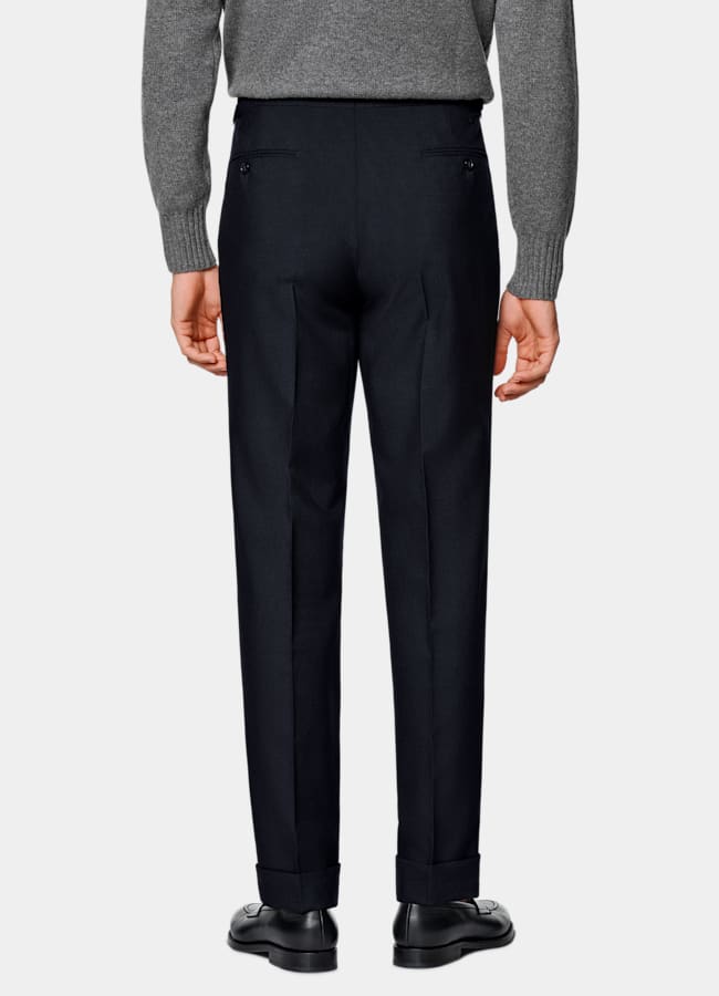 SUITSUPPLY All season Knitterfreie 4fach-Schurwolle von Rogna, Italien Anzughose navy Slim Leg Tapered