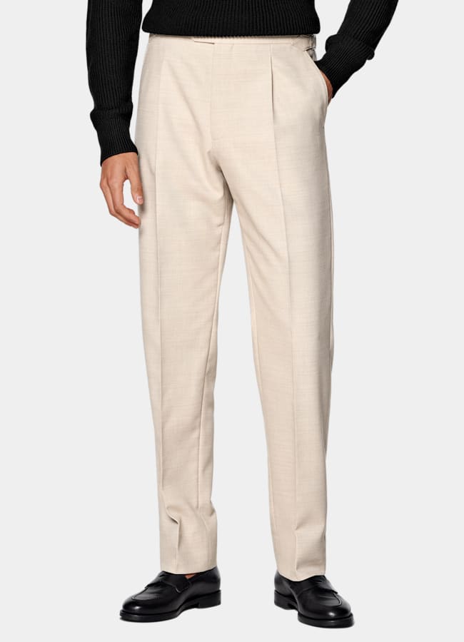 パンツ Wool Tropical Tapered Slacks Pants 4 ATON Wool Tropical Tapered Easy Pants Top Gray