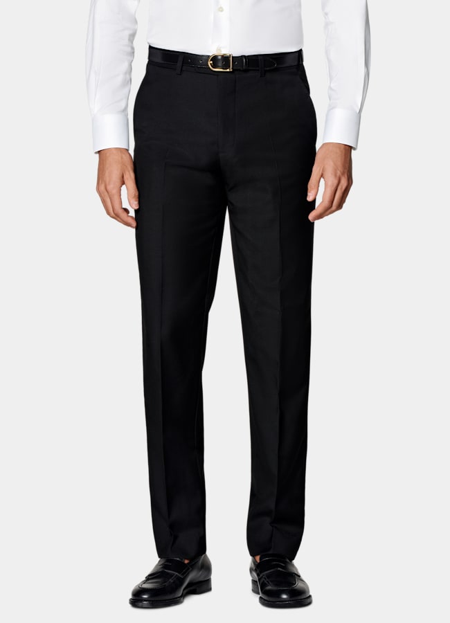 SUITSUPPLY All season Pura lana S110's - Vitale Barberis Canonico, Italia Pantaloni da abito neri straight leg