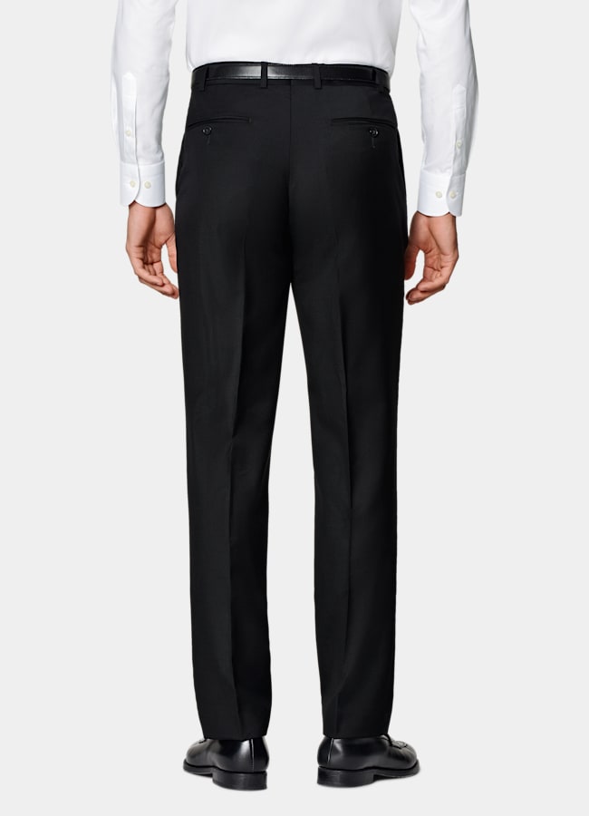 SUITSUPPLY All season Pura lana S110's - Vitale Barberis Canonico, Italia Pantaloni da abito neri straight leg