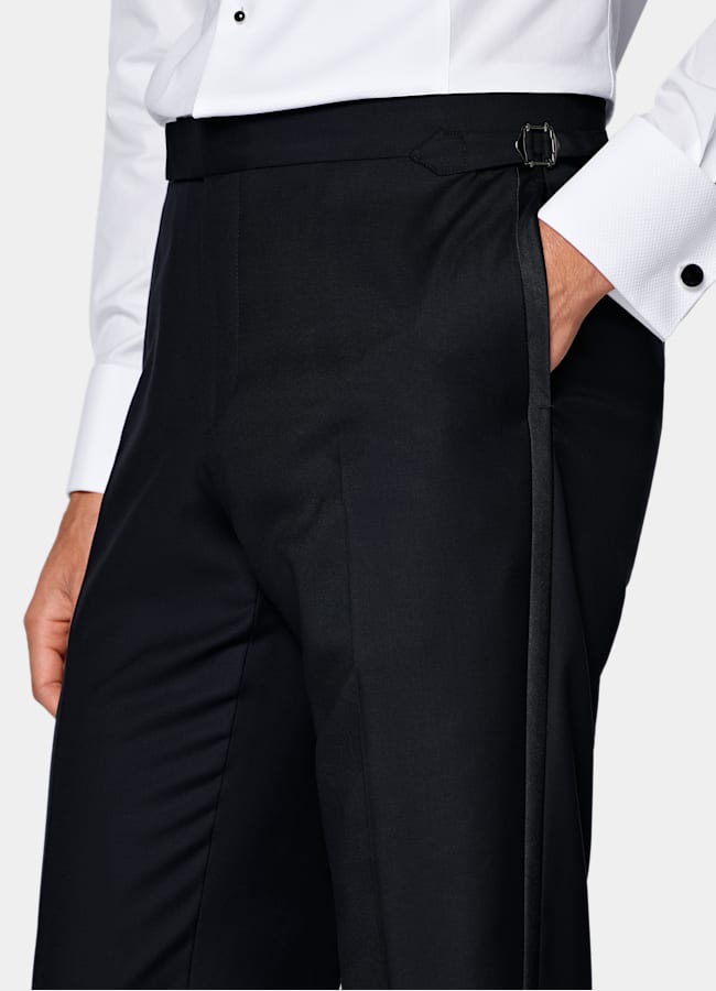 SUITSUPPLY All season Reine Schurwolle S110's von Vitale Barberis Canonico, Italien Navy Straight Leg Smoking-Hose