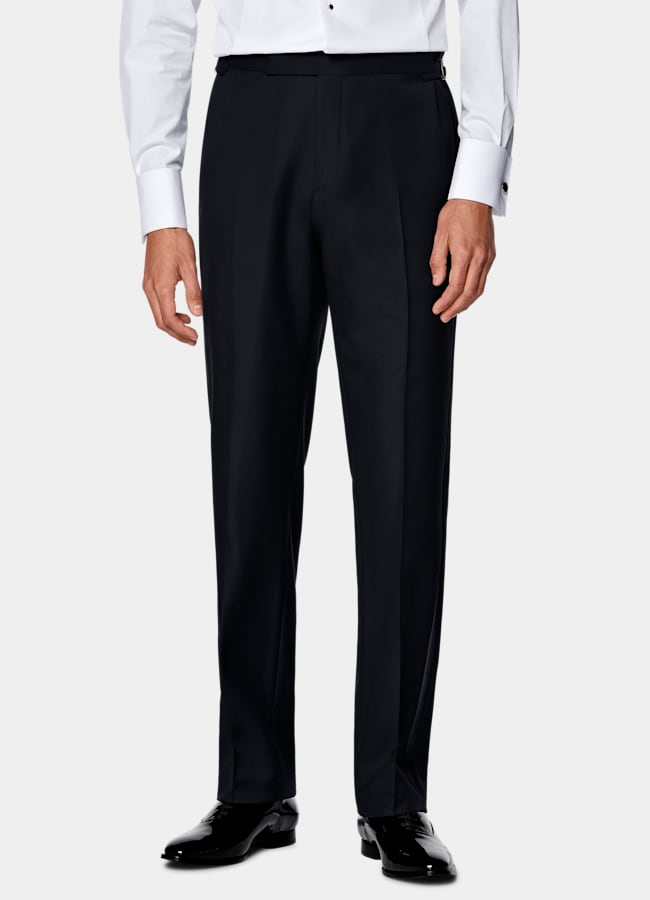 SUITSUPPLY All season Reine Schurwolle S110's von Vitale Barberis Canonico, Italien Navy Straight Leg Smoking-Hose