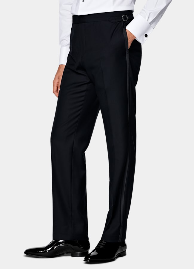 SUITSUPPLY All season Reine Schurwolle S110's von Vitale Barberis Canonico, Italien Navy Straight Leg Smoking-Hose