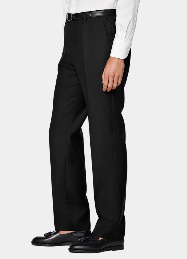 SUITSUPPLY All season Reine Schurwolle von Reda, Italien Schwarze Perennial Hose mit geradem Bein