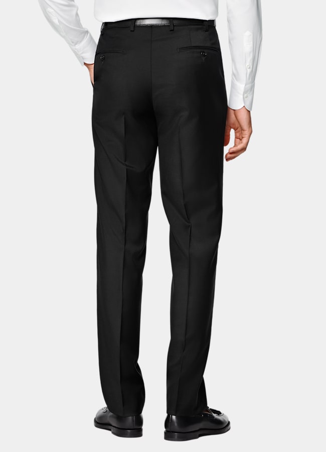 SUITSUPPLY All season Reine Schurwolle von Reda, Italien Schwarze Perennial Hose mit geradem Bein