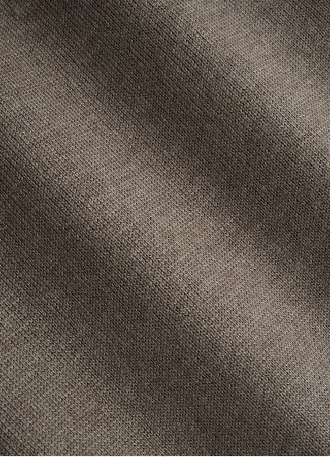 SUITSUPPLY Silk Wool Cashmere Taupe Crewneck