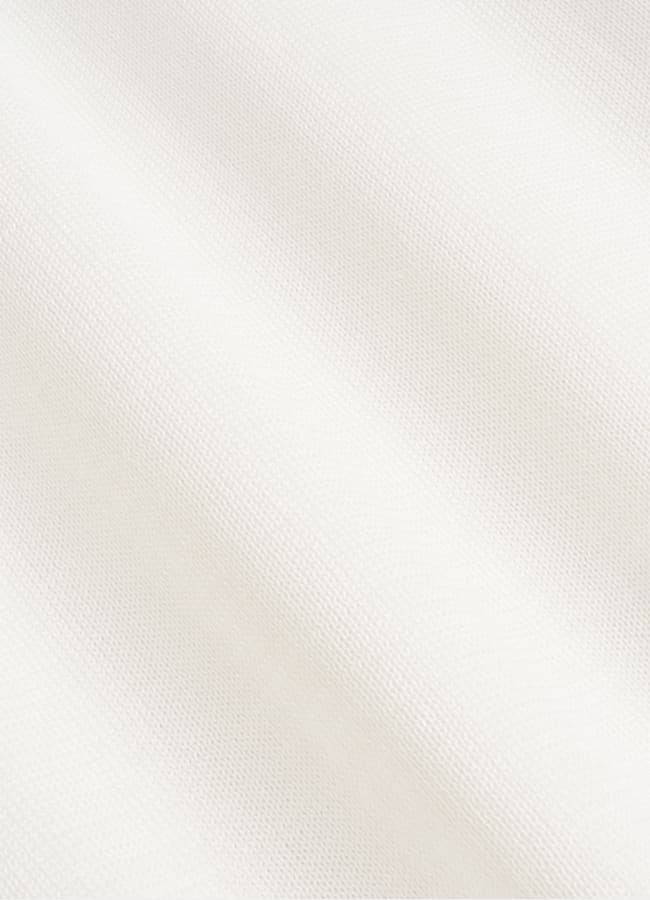 SUITSUPPLY Cotton Silk Off-White Short Sleeve Crewneck