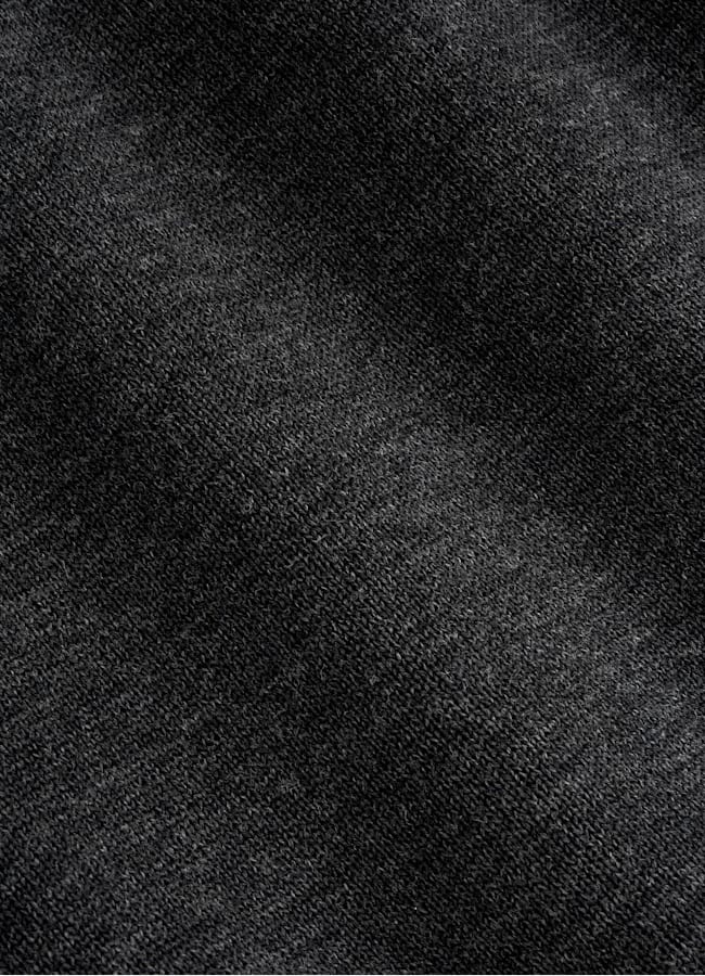 SUITSUPPLY Cotton Silk Dark Grey Long Sleeve Polo Cardigan