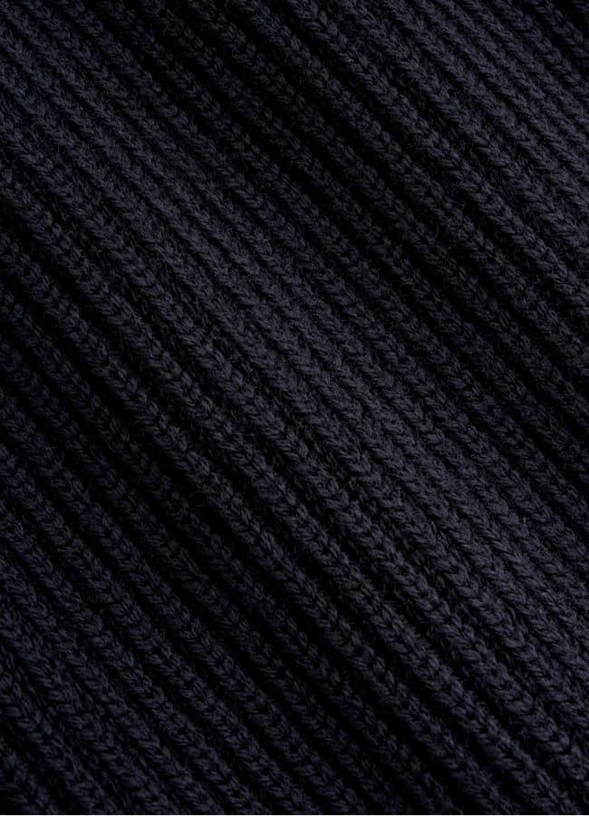 SUITSUPPLY Reine Schurwolle Merino Rollkragenpullover navy Rippstrick