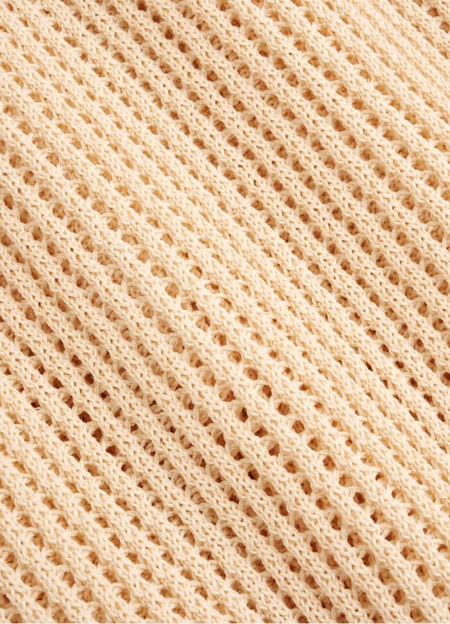 SUITSUPPLY Cotton Silk Light Yellow Crochet Polo