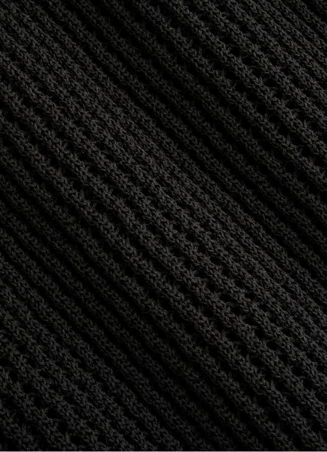 SUITSUPPLY Coton et soie Polo en crochet noir