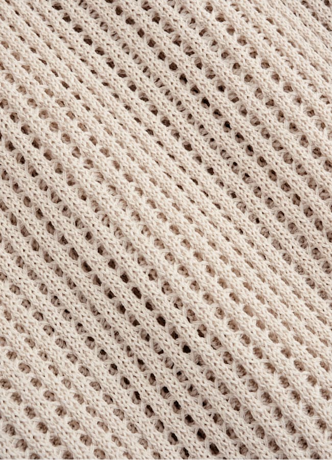 SUITSUPPLY Cotton Silk Sand Crochet Polo