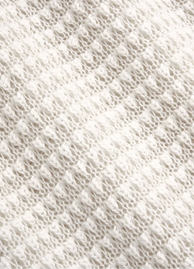 SUITSUPPLY Baumwolle Leinen Seide Poloshirt Crochet hellgrau