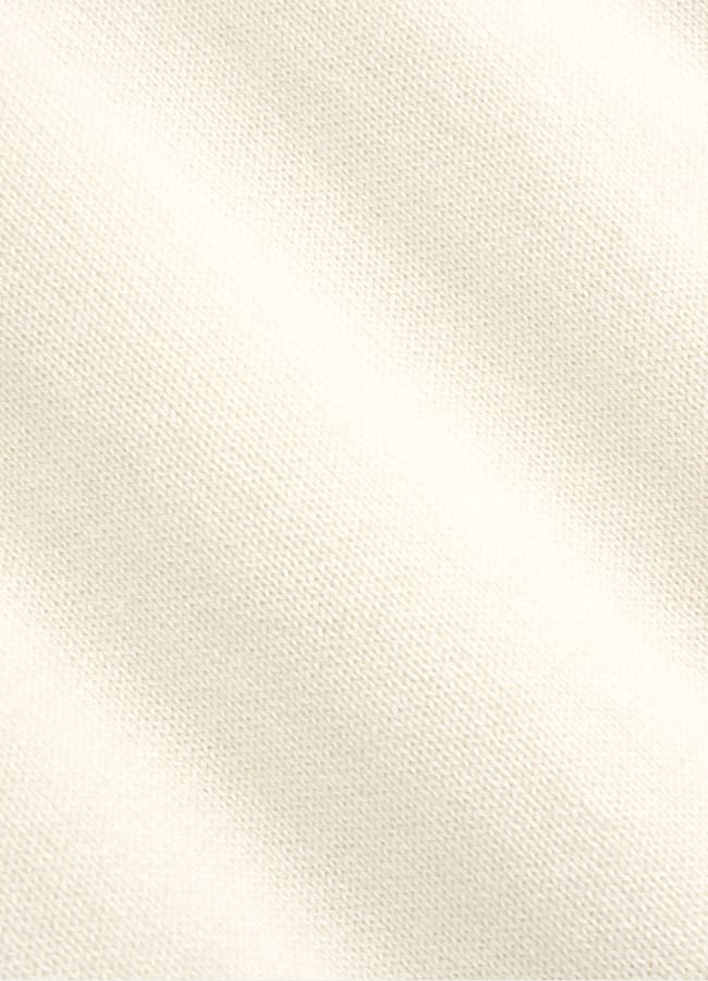 SUITSUPPLY Silk Wool Cashmere Off-White Zip Cardigan