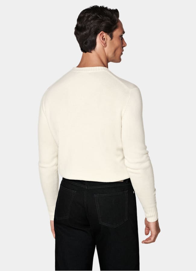 SUITSUPPLY Pure Cashmere Off-White Crewneck