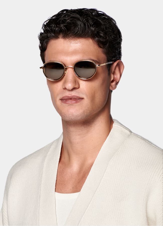 SUITSUPPLY Pure Wool Off-White Merino Oversized Cardigan
