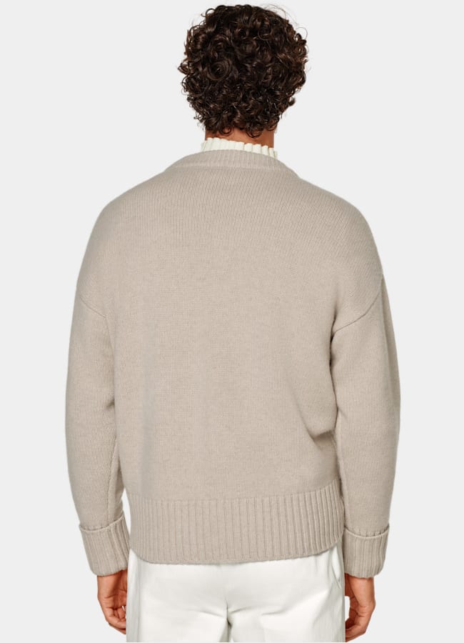 SUITSUPPLY Pure Wool Sand Merino Oversized Cardigan