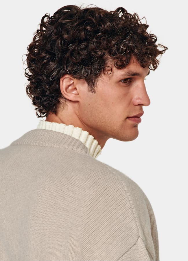 SUITSUPPLY Pure Wool Sand Merino Oversized Cardigan