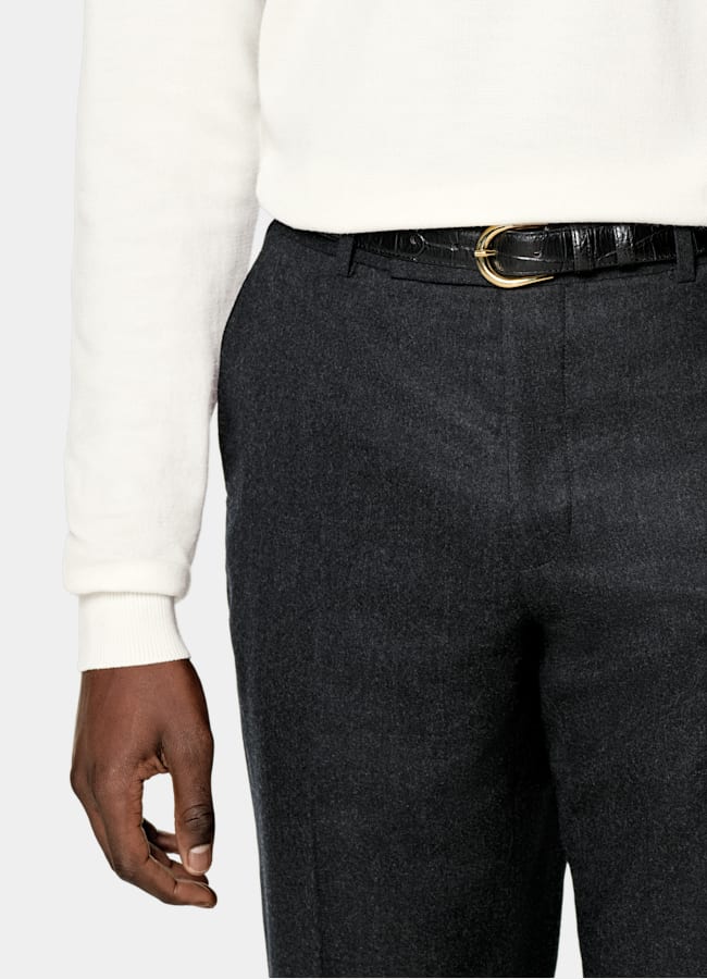 SUITSUPPLY Pure Wool Off-White Merino Half Zip