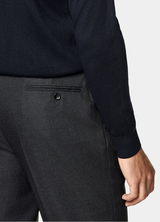SUITSUPPLY Pure Wool Navy Merino Half Zip