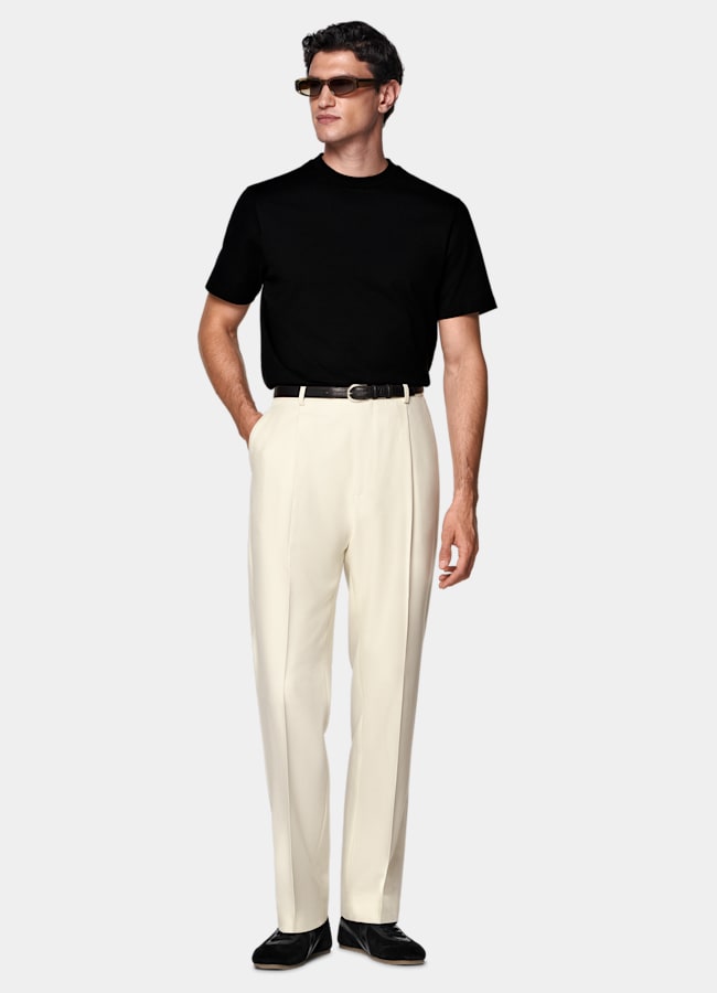 SUITSUPPLY Pure Cotton Black Crewneck T-Shirt