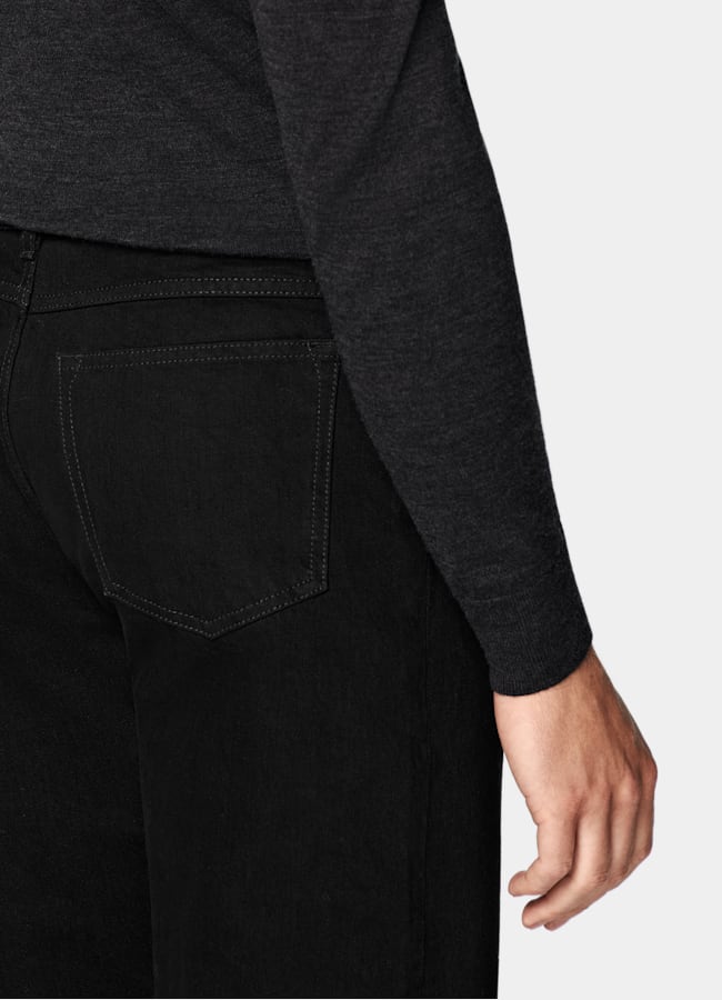 SUITSUPPLY Pure Wool Dark Grey Merino Crewneck