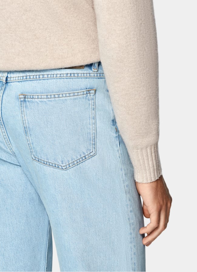 SUITSUPPLY Pure Cashmere Sand Crewneck