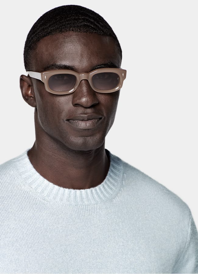 SUITSUPPLY Pure Cashmere Light Blue Crewneck