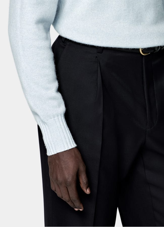 SUITSUPPLY Pure Cashmere Light Blue Crewneck