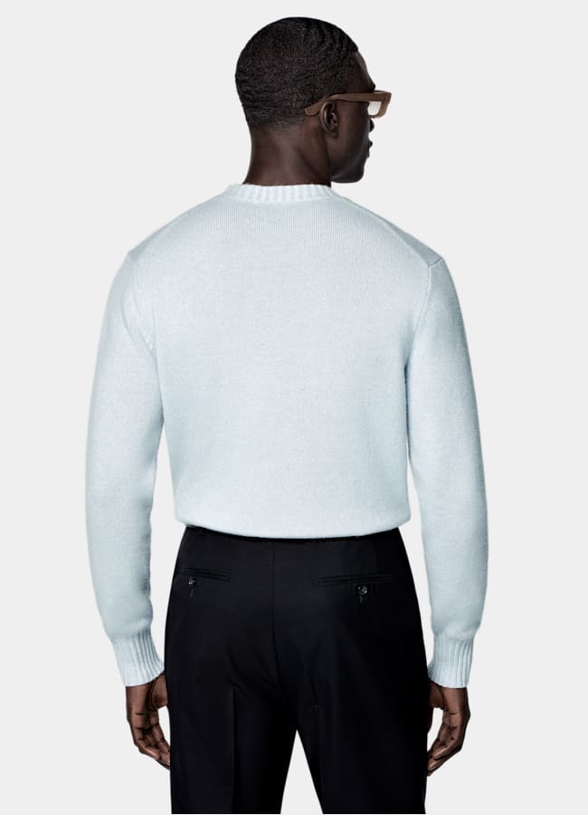 SUITSUPPLY Pure Cashmere Light Blue Crewneck