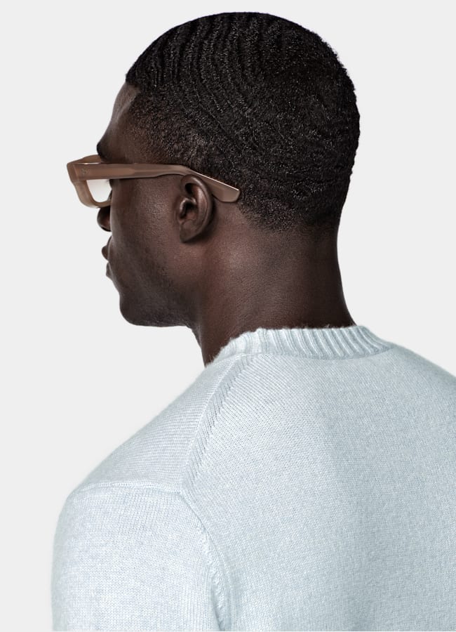 SUITSUPPLY Pure Cashmere Light Blue Crewneck