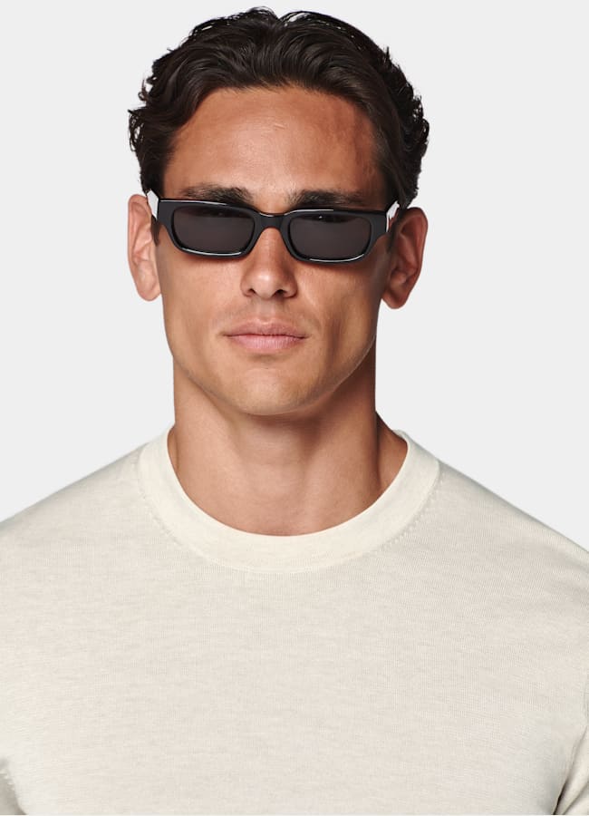 SUITSUPPLY Cotone e seta Girocollo a maniche corte color sabbia