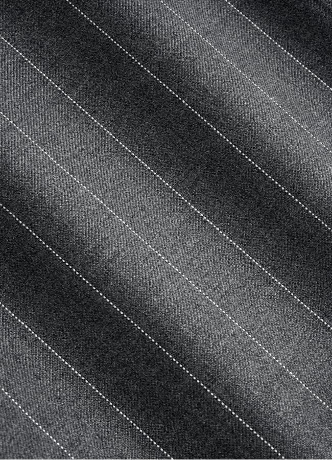 SUITSUPPLY Pure S110's Wool by Vitale Barberis Canonico, Italy Mid Grey Striped Custom Made Suit