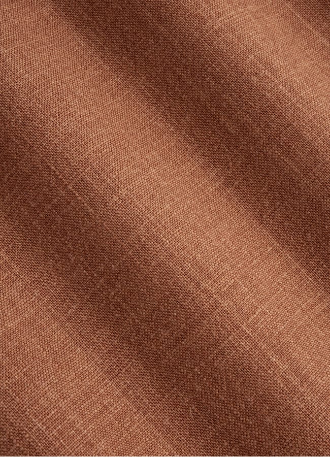 SUITSUPPLY Summer Wool Silk Linen by E.Thomas, Italy Dark Orange Tailored Fit Havana Suit