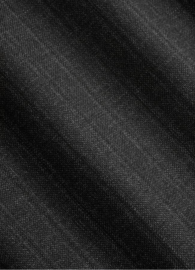 SUITSUPPLY All Season Pure S130's Wool by Carlo Barbera, Italy Dark Grey Striped Tailored Fit Milano Suit