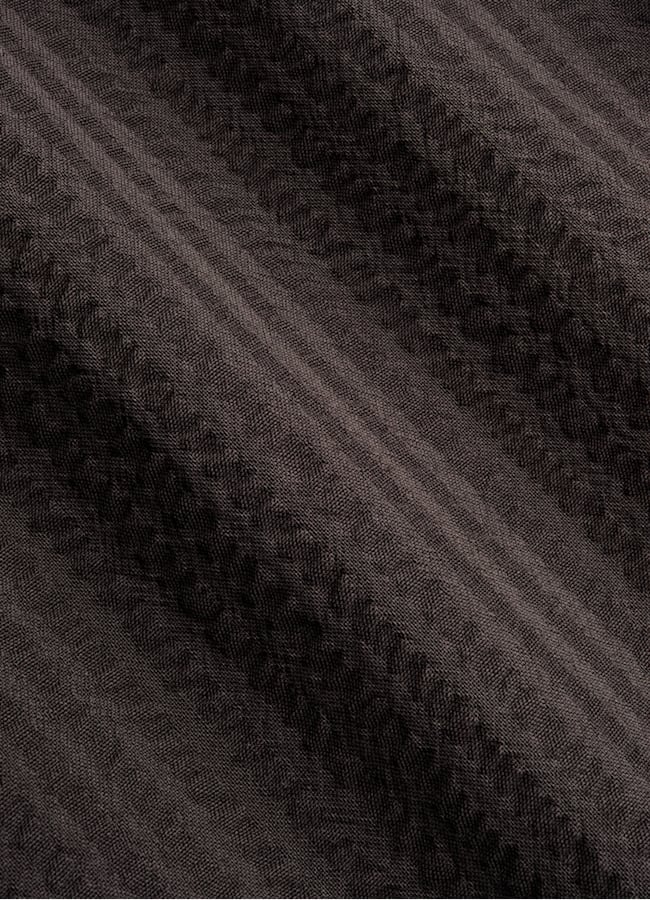 SUITSUPPLY Sommer Reine Schurwolle Seersucker von Delfino, Italien Roma Anzug dunkelbraun Relaxed Fit