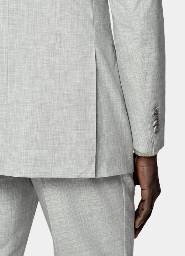 SUITSUPPLY All season Pure laine tropicale S120's par Vitale Barberis Canonico, Italie Costume sur mesure Custom Made gris clair