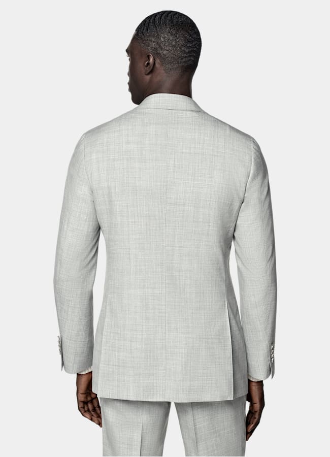 SUITSUPPLY All season Pure laine tropicale S120's par Vitale Barberis Canonico, Italie Costume sur mesure Custom Made gris clair