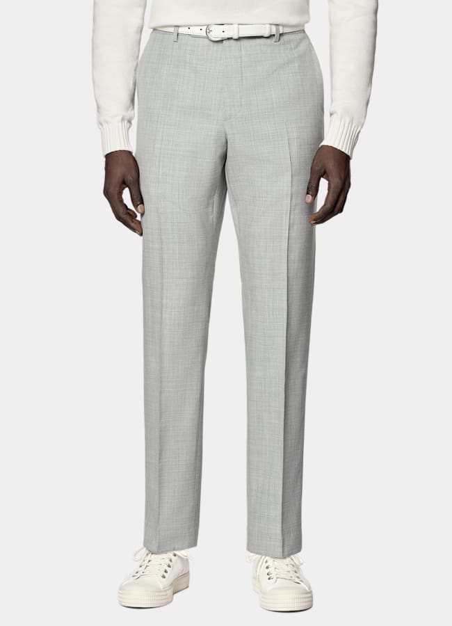 SUITSUPPLY All season Pure laine tropicale S120's par Vitale Barberis Canonico, Italie Costume sur mesure Custom Made gris clair