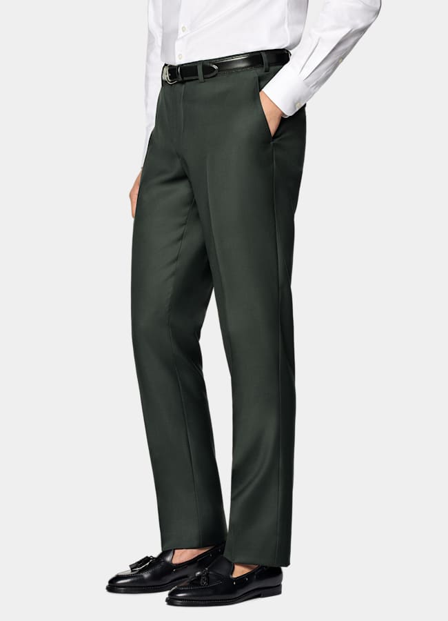 SUITSUPPLY All Season Ren S110's-ull från Vitale Barberis Canonico, Italien Custom Made mörkgrön kostym