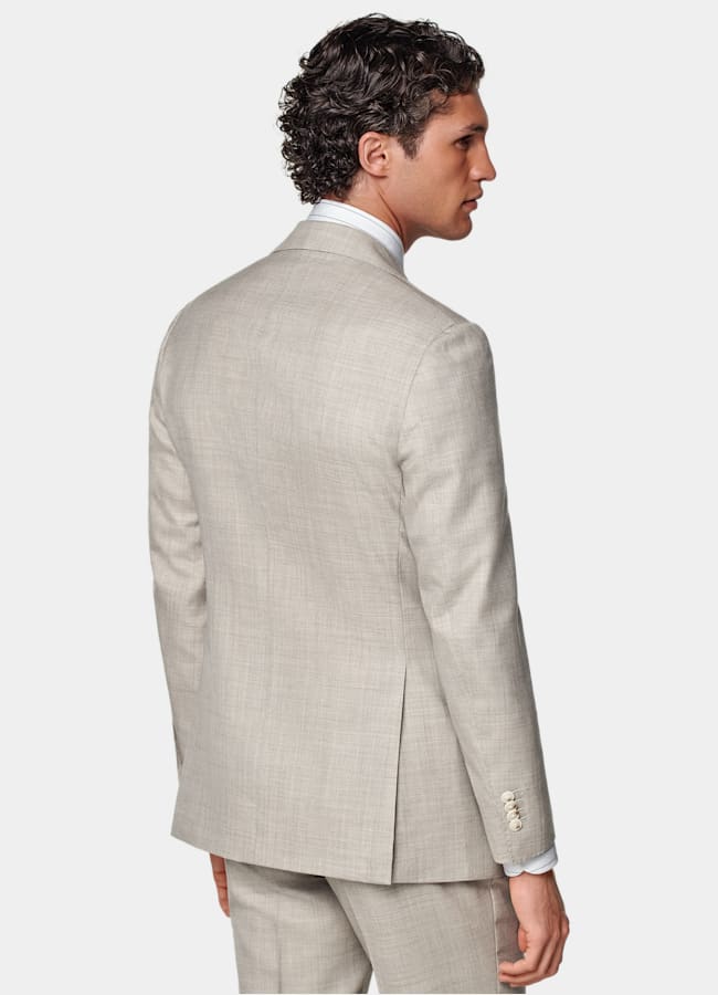 SUITSUPPLY All Season Pure Tropical Wool by Vitale Barberis Canonico, Italy Light Brown Custom Made Suit