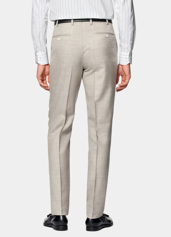 SUITSUPPLY All Season Pure Tropical Wool by Vitale Barberis Canonico, Italy Light Brown Custom Made Suit