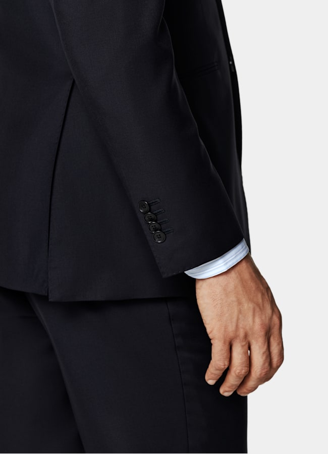 SUITSUPPLY All Season Pure S130' Wool by Vitale Barberis Canonico, Italy Navy Custom Made Suit