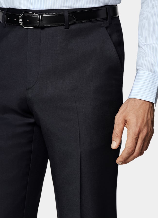 SUITSUPPLY All Season Pure S130' Wool by Vitale Barberis Canonico, Italy Navy Custom Made Suit