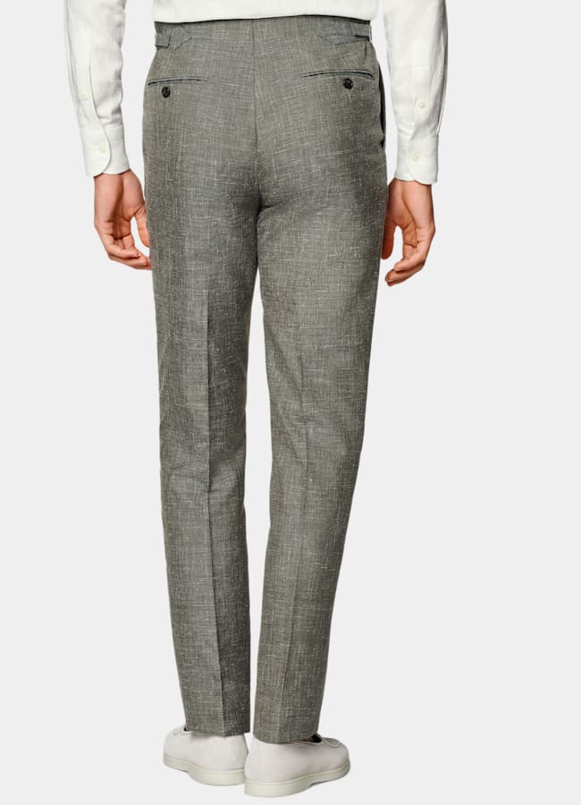 SUITSUPPLY Été Laine, soie et lin par Rogna, Italie Costume Havana coupe Tailored vert clair